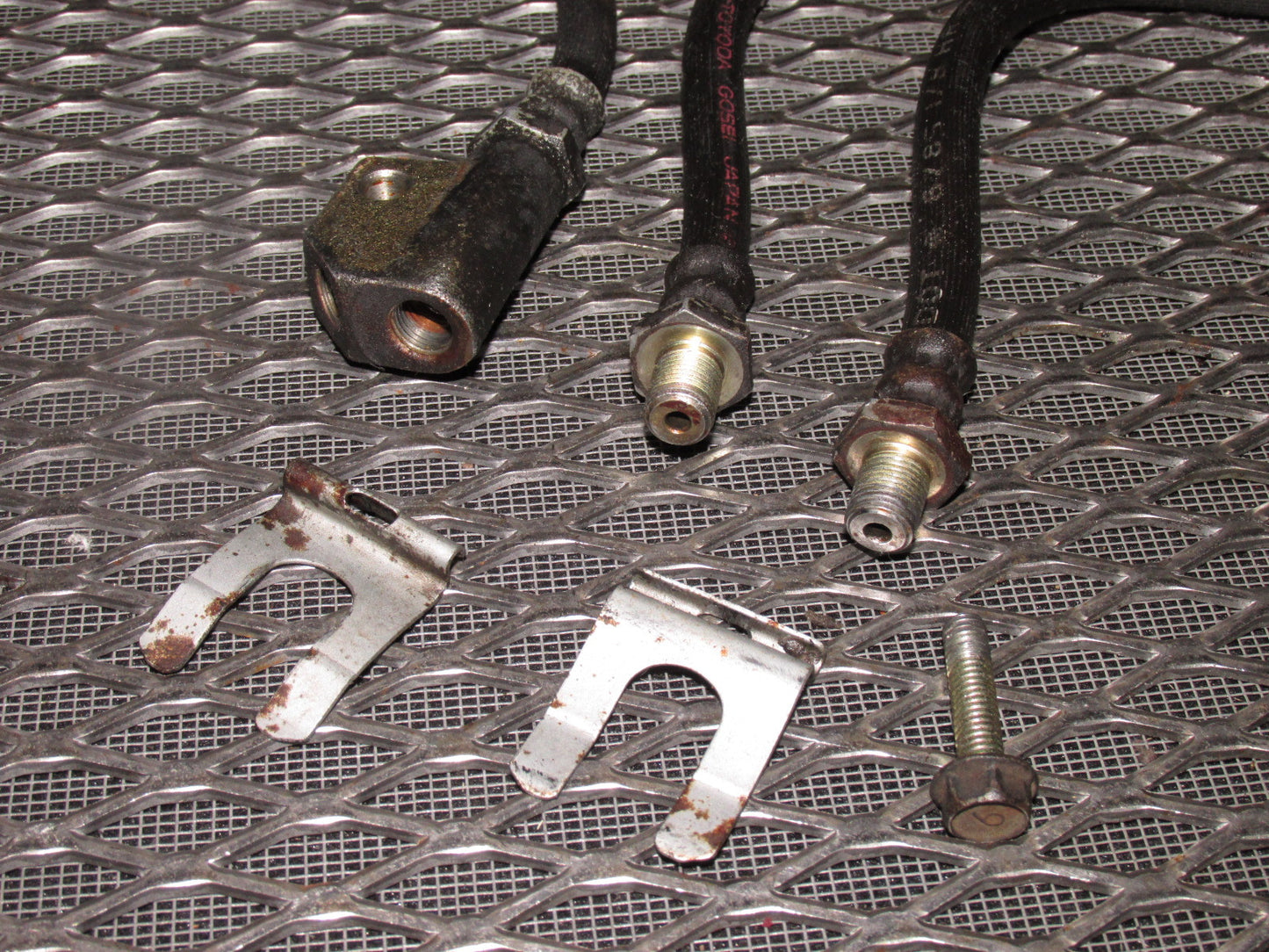 84 85 Mazda RX7 OEM Rear Brake Hose & Valve