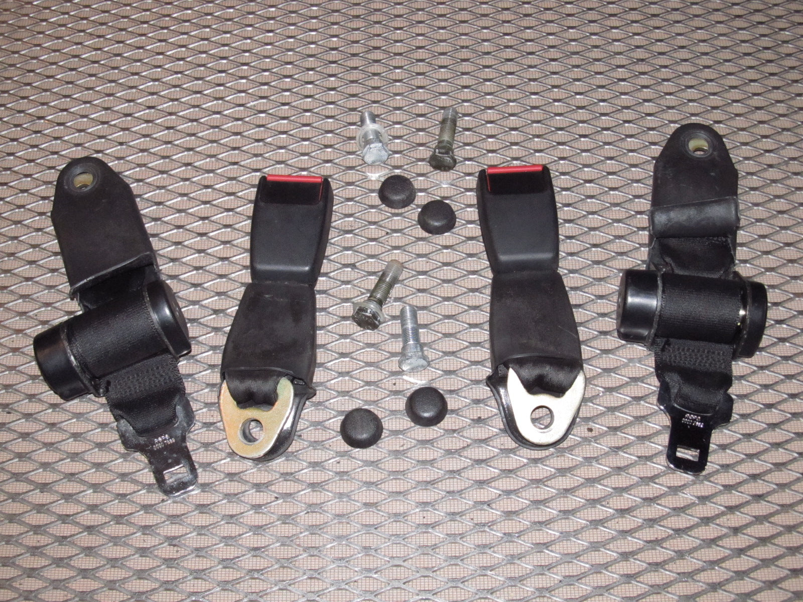 83-85 Porsche 944 OEM Rear Seat Belt & Buckle - Set