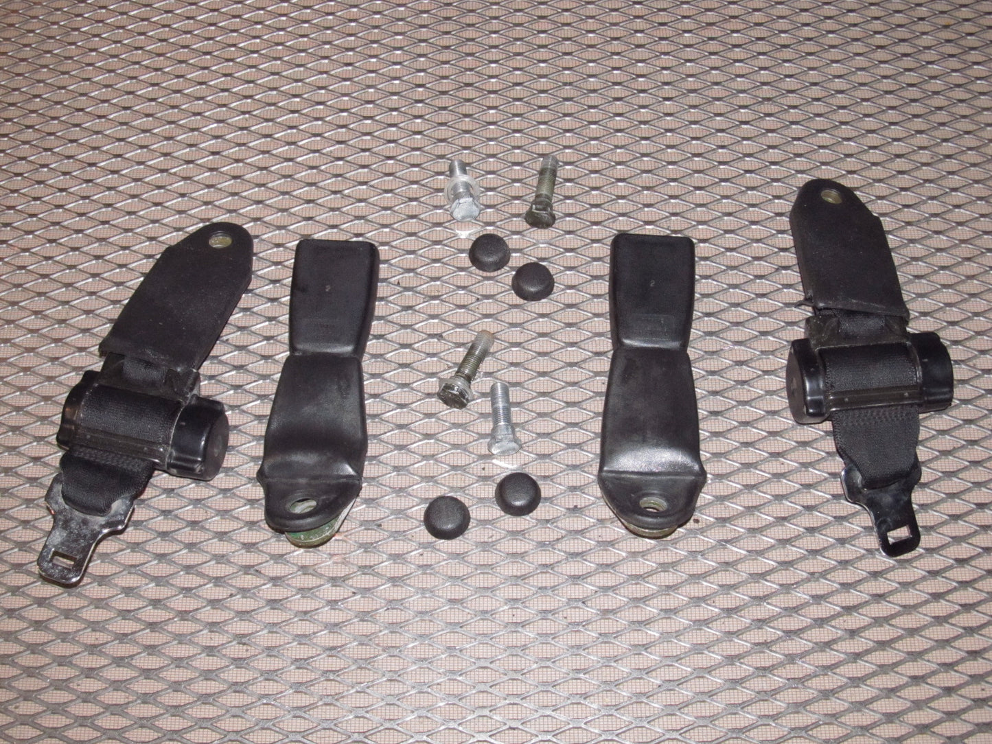83-85 Porsche 944 OEM Rear Seat Belt & Buckle - Set