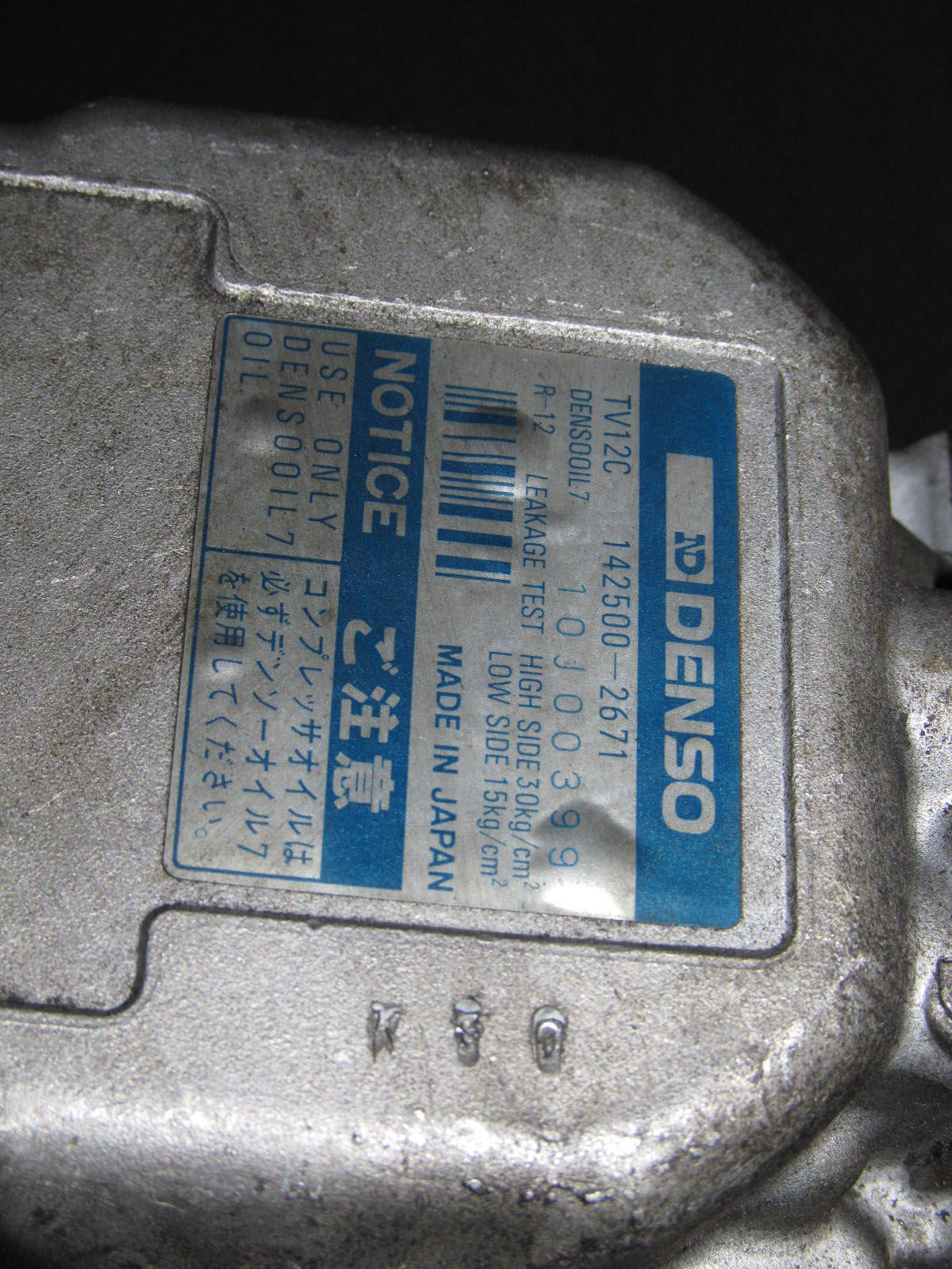 90 91 92 93 Mazda Miata OEM A/C Compressor