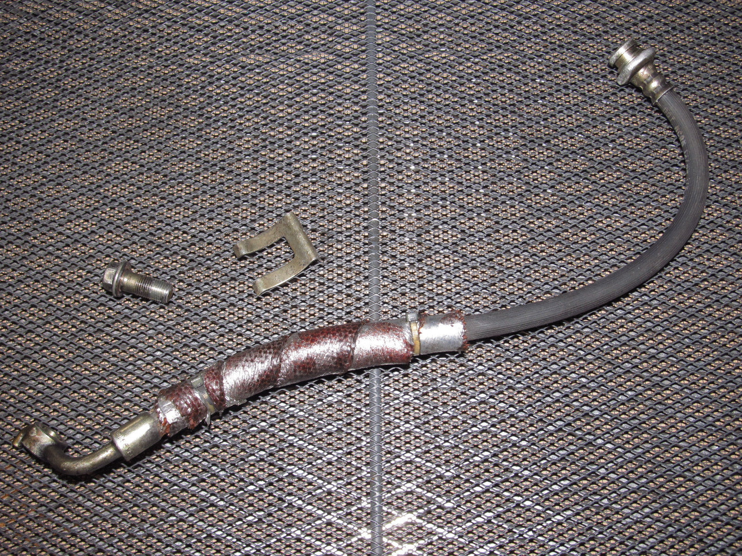 LiLiページ 90-96 Nissan 300zx OEM Clutch Slave Cylinder Hose Line - Twin