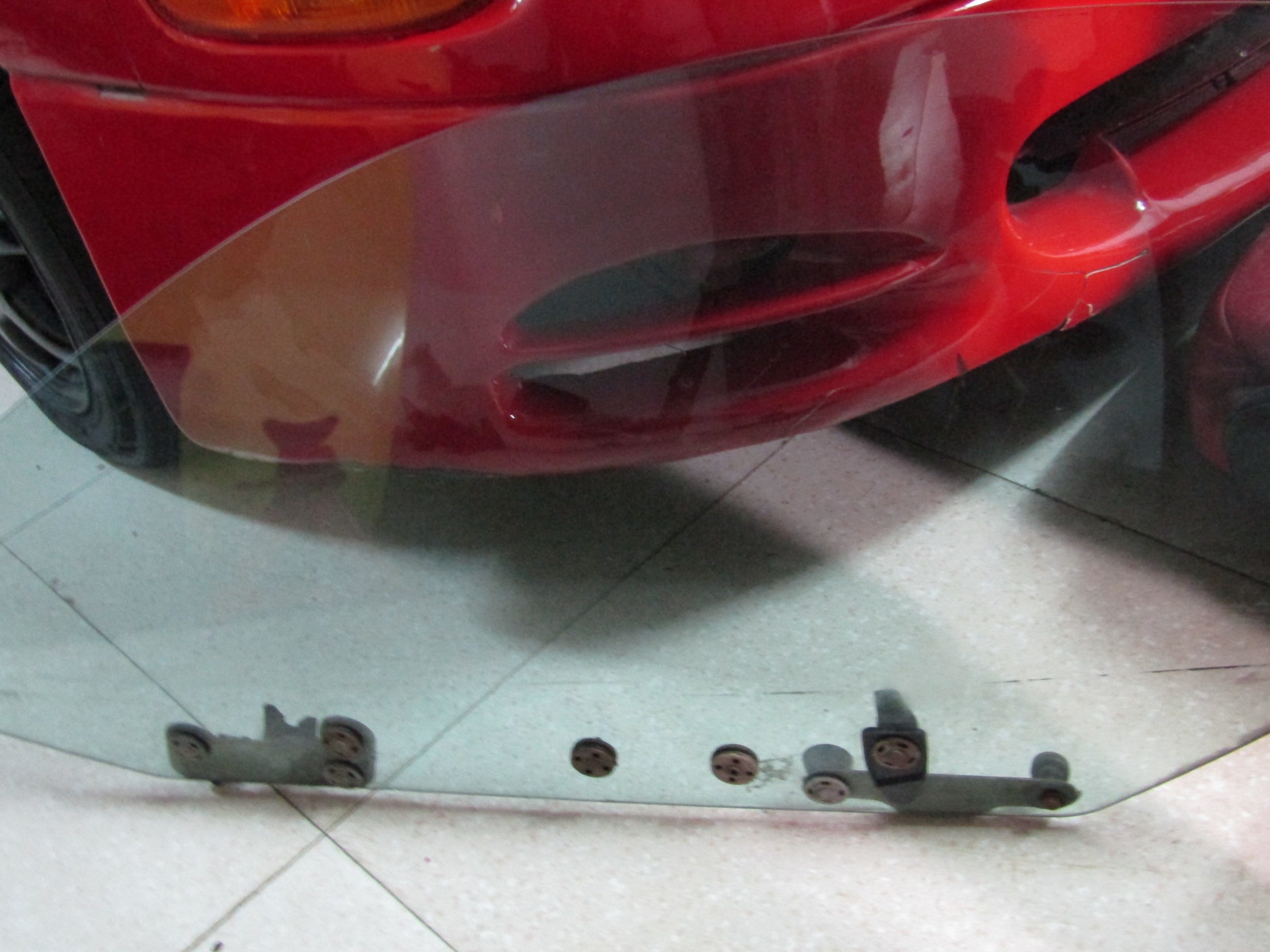 94 95 96 97 Mitsubishi 3000GT OEM Window Glass Roller Stopper Bracket - Left