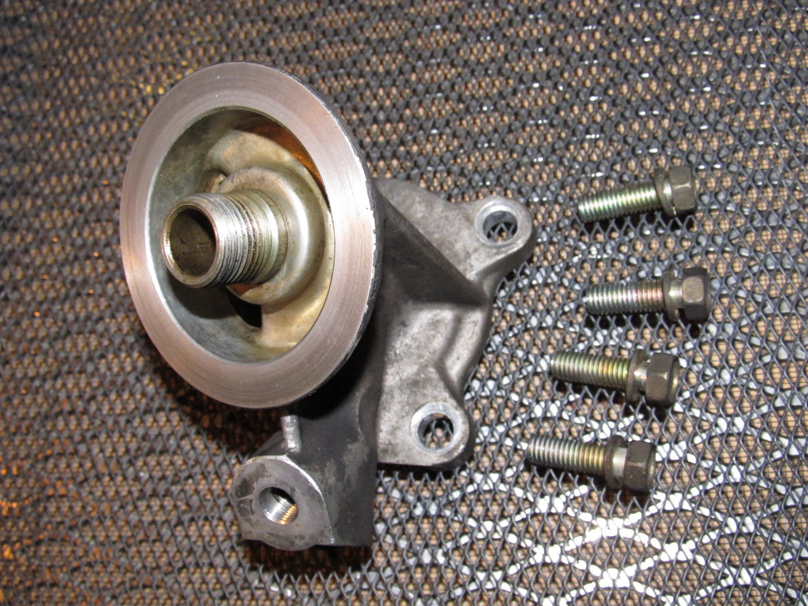 91 92 93 94 Nissan 240SX OEM Engine Oil Filter Adapter Block