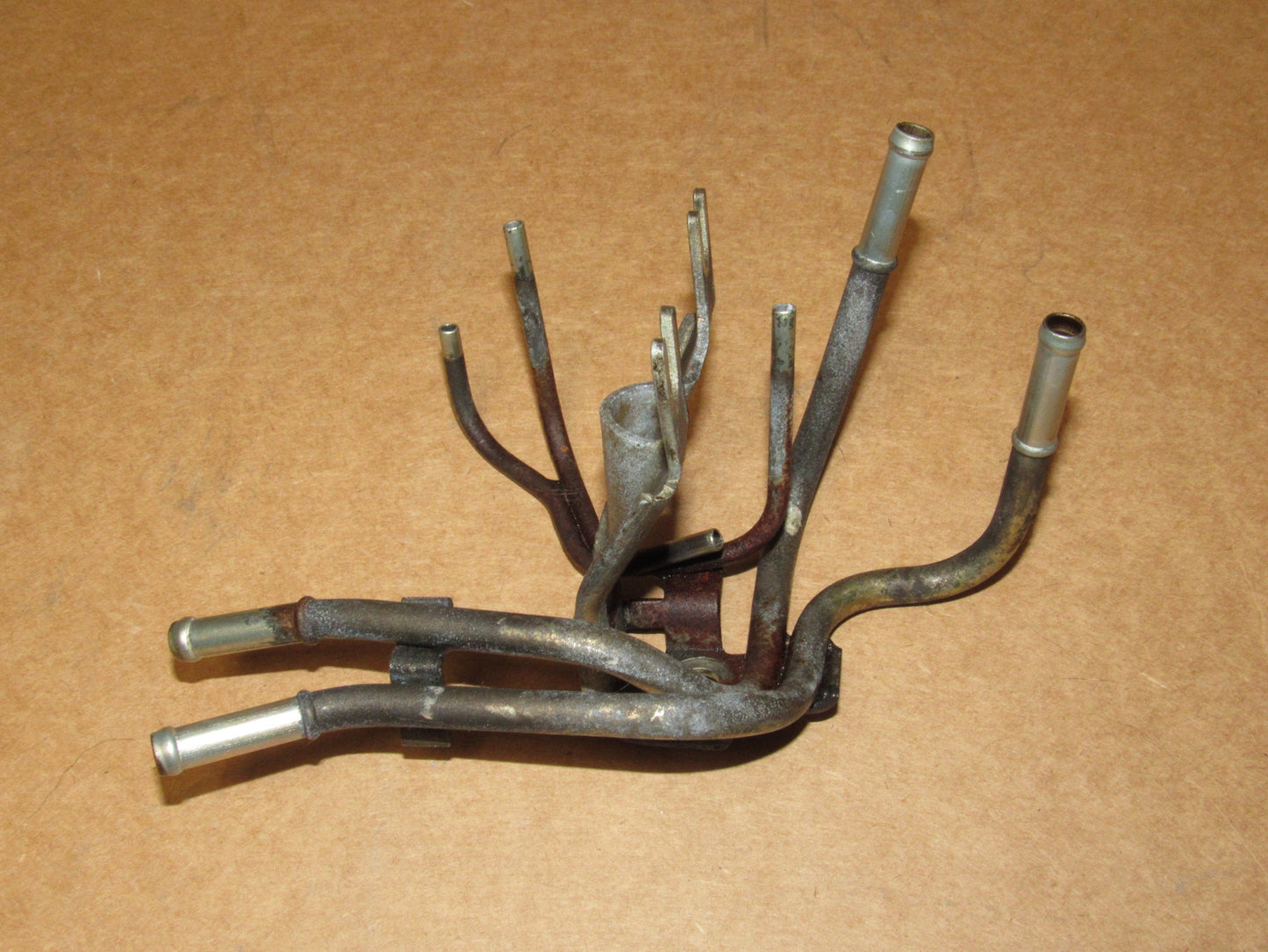 84 85 Mazda RX7 OEM Engine Solenoid Vacuum Line Hard Pipe Throttle Cable Holder Bracket