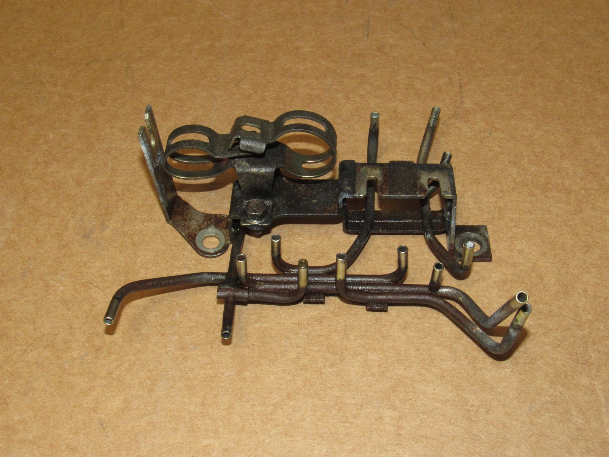84 85 Mazda RX7 GSL-SE OEM Engine Solenoid Mounting Bracket Vacuum Line Hard Pipe