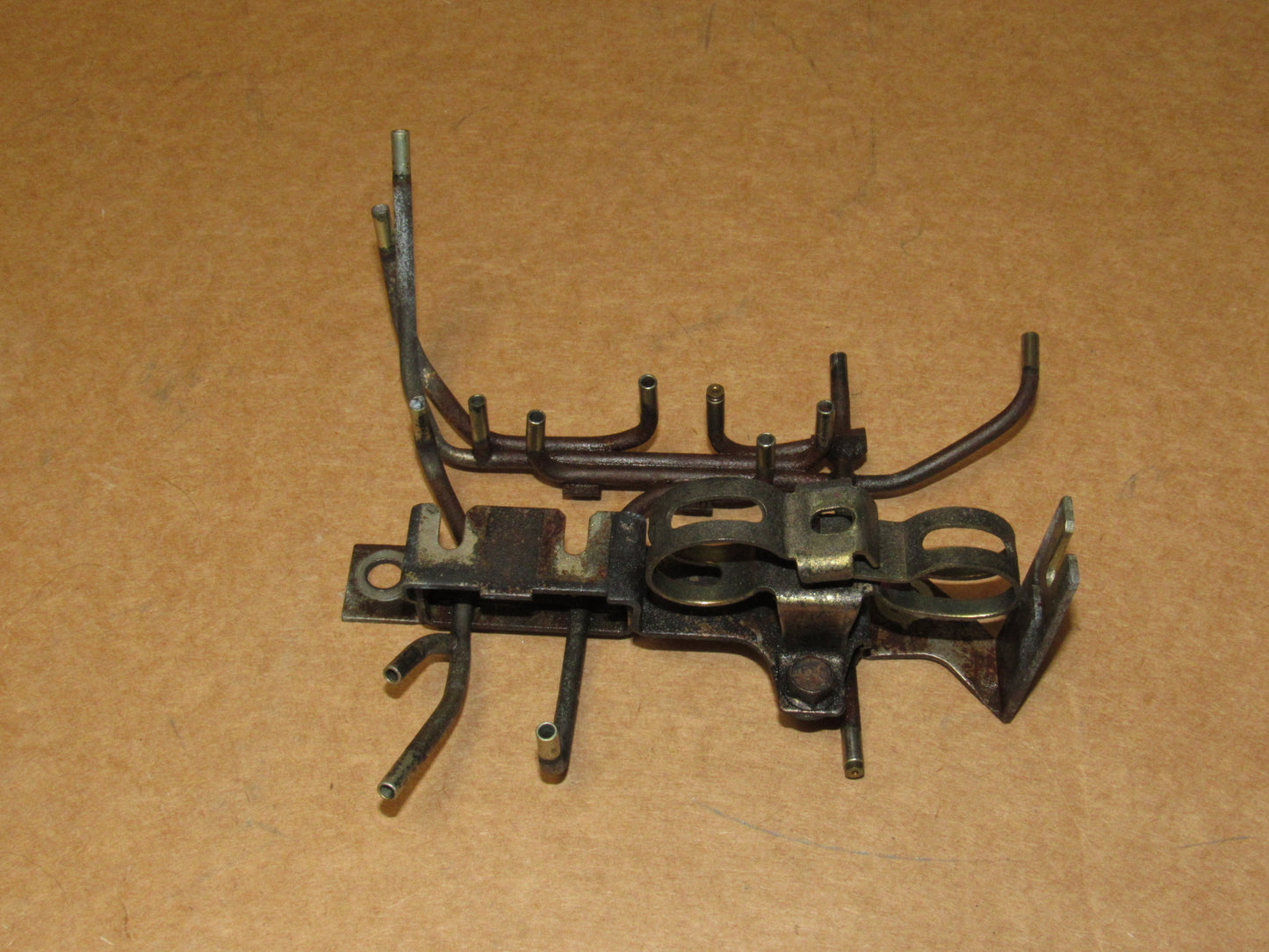 84 85 Mazda RX7 GSL-SE OEM Engine Solenoid Mounting Bracket Vacuum Line Hard Pipe