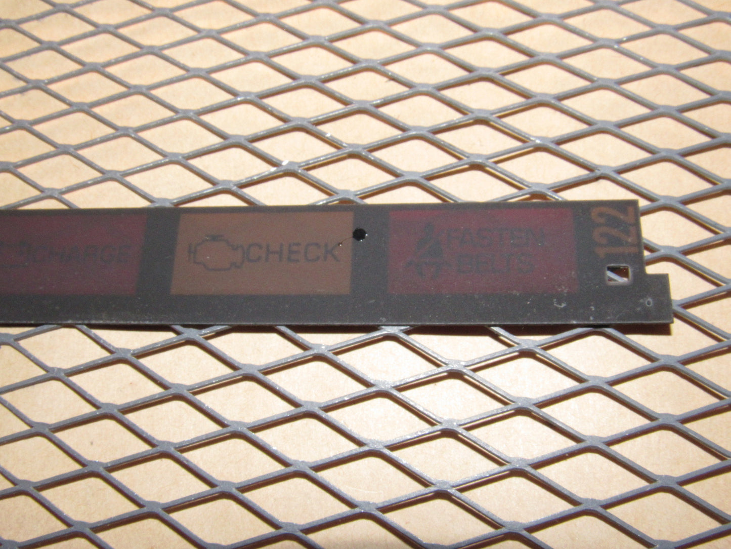 87-89 Toyota MR2 OEM Speedometer Instrument Cluster Light Indicator Plate