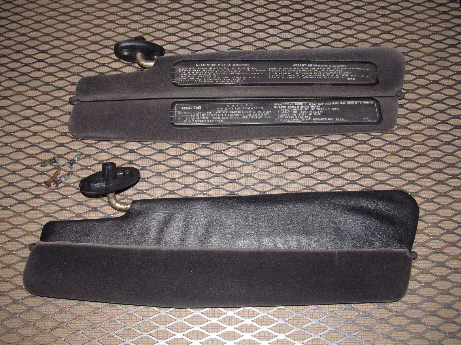 90 91 92 93 Mazda Miata OEM Sun Visor - Set