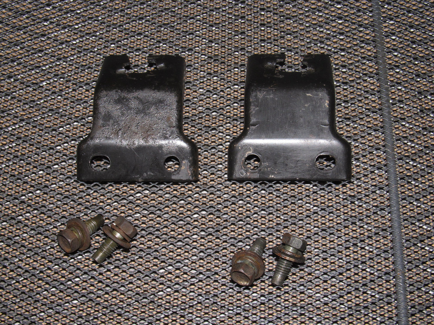 89 90 Nissan 240SX OEM Front Brake Hose Bracket Holder - Set