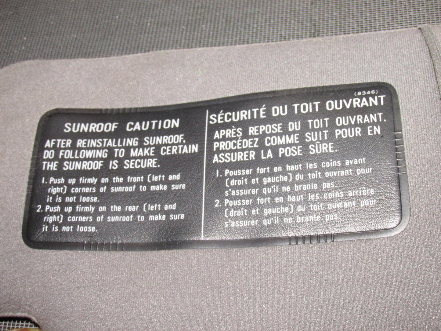 84 85 Mazda RX7 13B OEM Sun Visor - Set