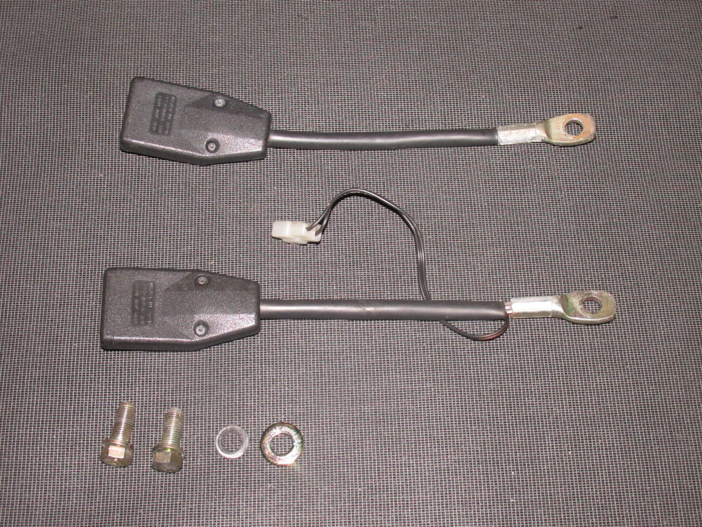 84 85 Mazda RX7 OEM Front Seat Belt Buckle Receiver - Set