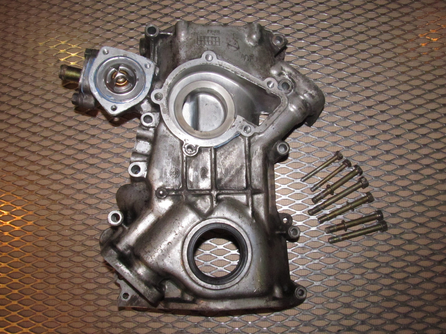 89 90 Nissan 240SX OEM Engine Front Cover Thermostats Housing