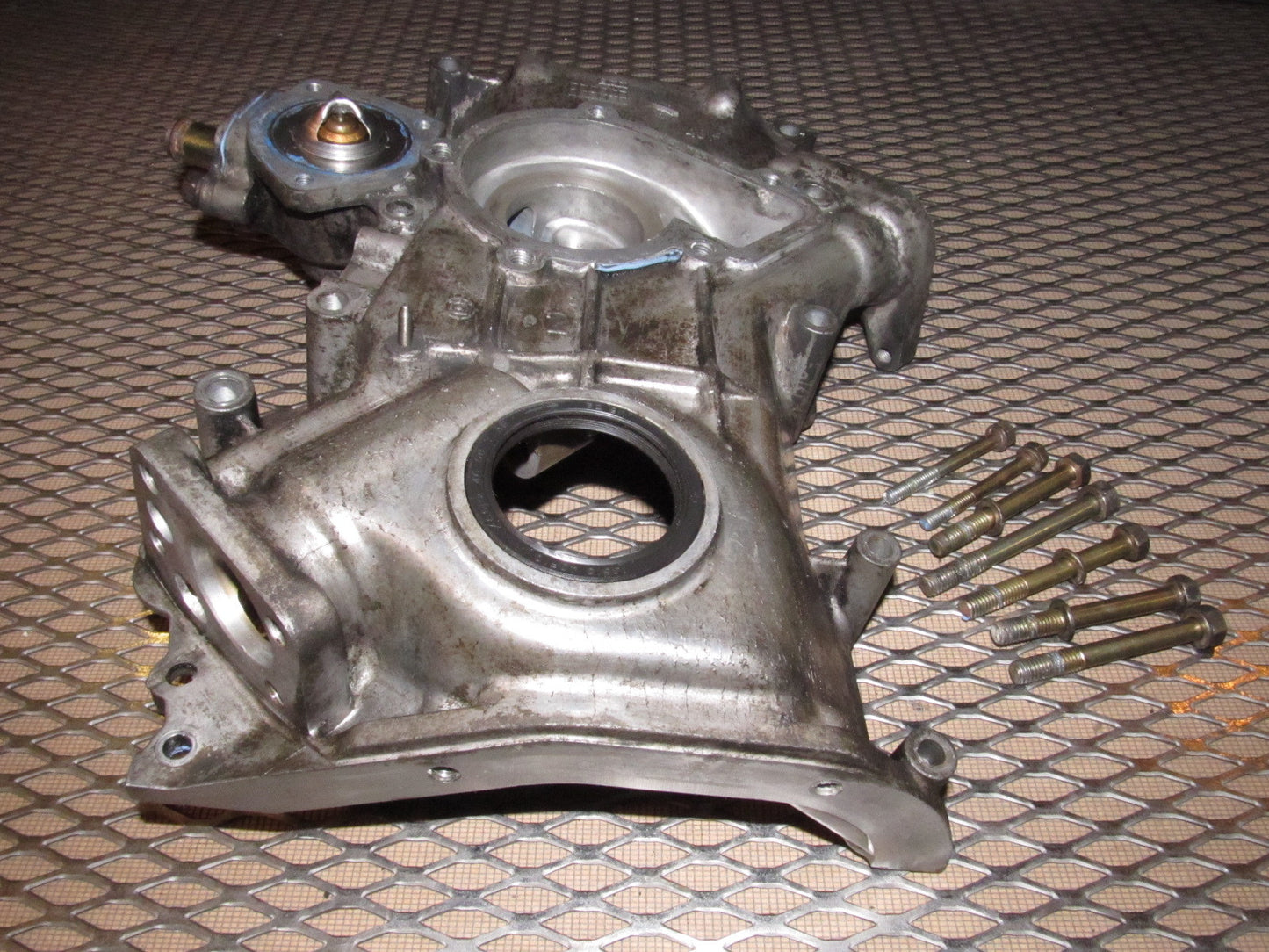 89 90 Nissan 240SX OEM Engine Front Cover Thermostats Housing