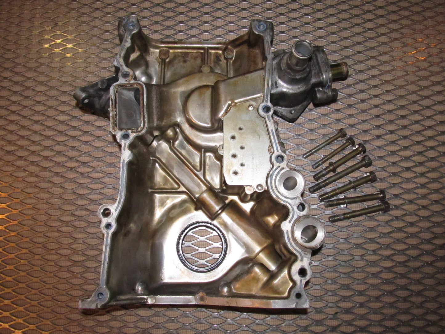 89 90 Nissan 240SX OEM Engine Front Cover Thermostats Housing