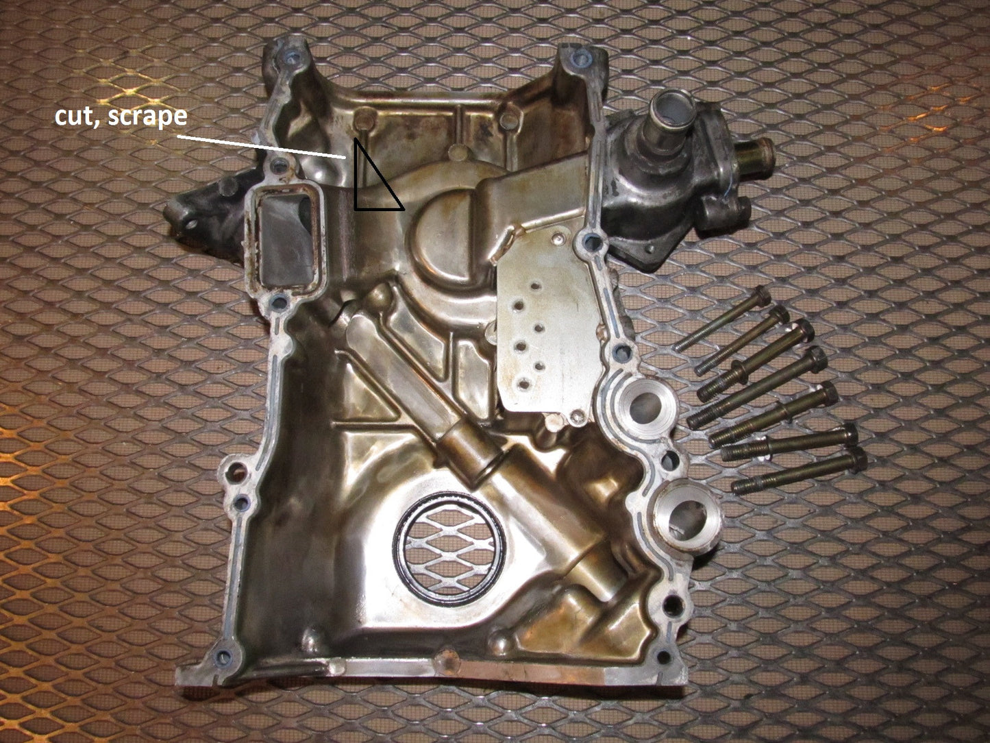89 90 Nissan 240SX OEM Engine Front Cover Thermostats Housing