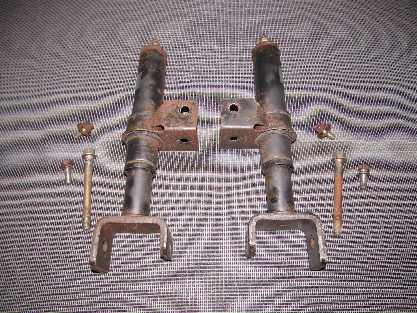 84 85 Mazda RX7 OEM Front Bumper Reinforcement Bracket - Set