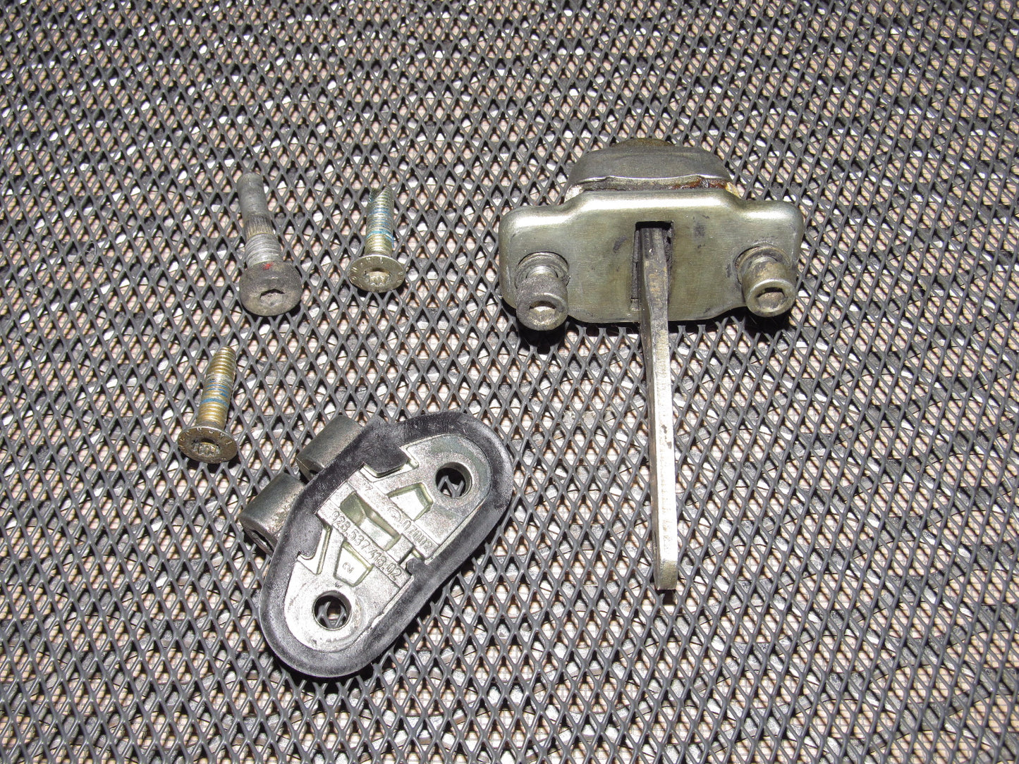 83-85 Porsche 944 OEM Door Check Stopper & Bracket - Right