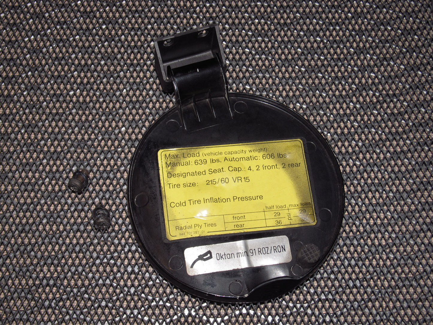 83-85 Porsche 944 OEM Gas Door Cover