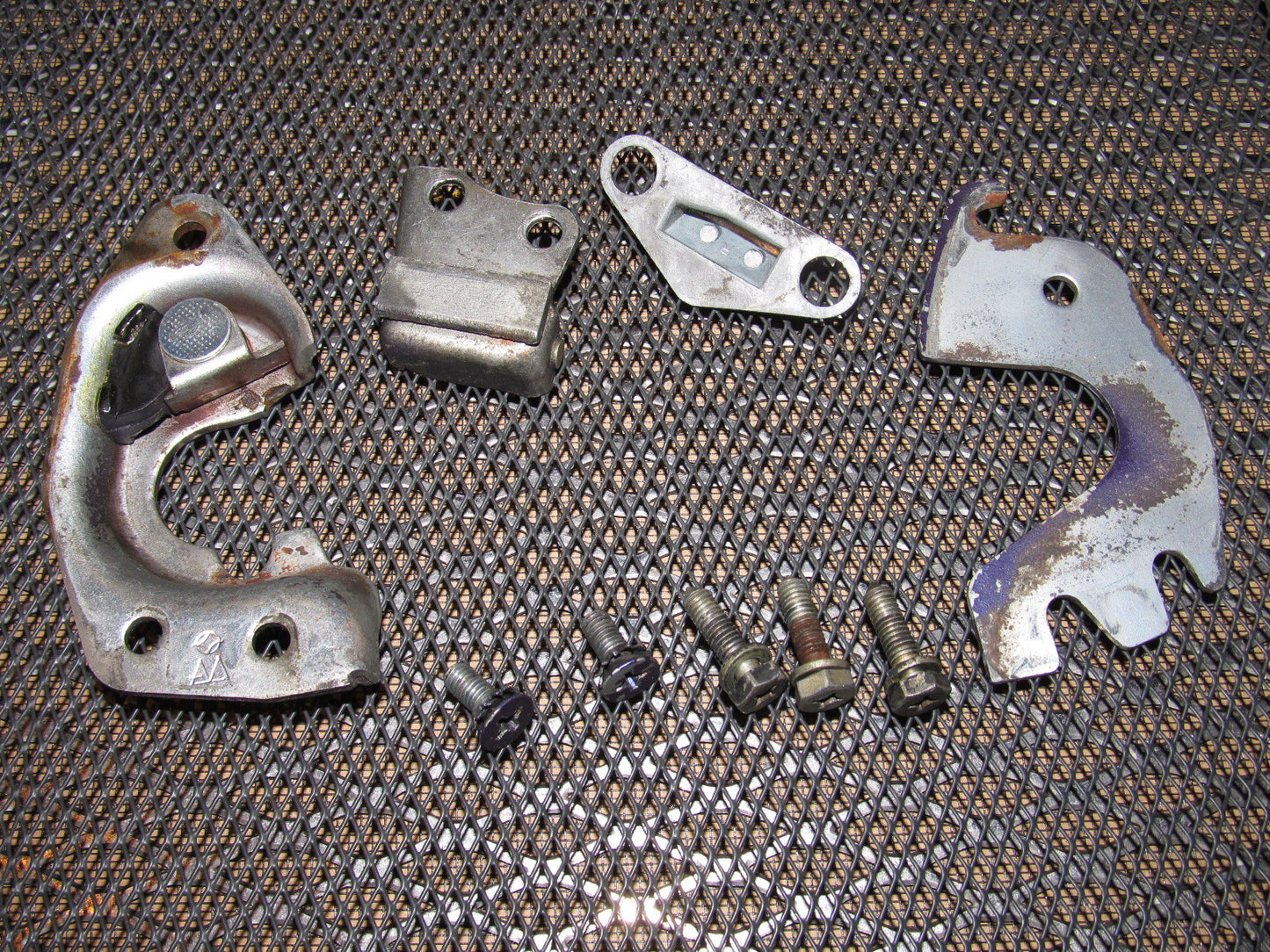 72 73 Datsun 240z OEM Door Latch Striker Bracket - Right Set
