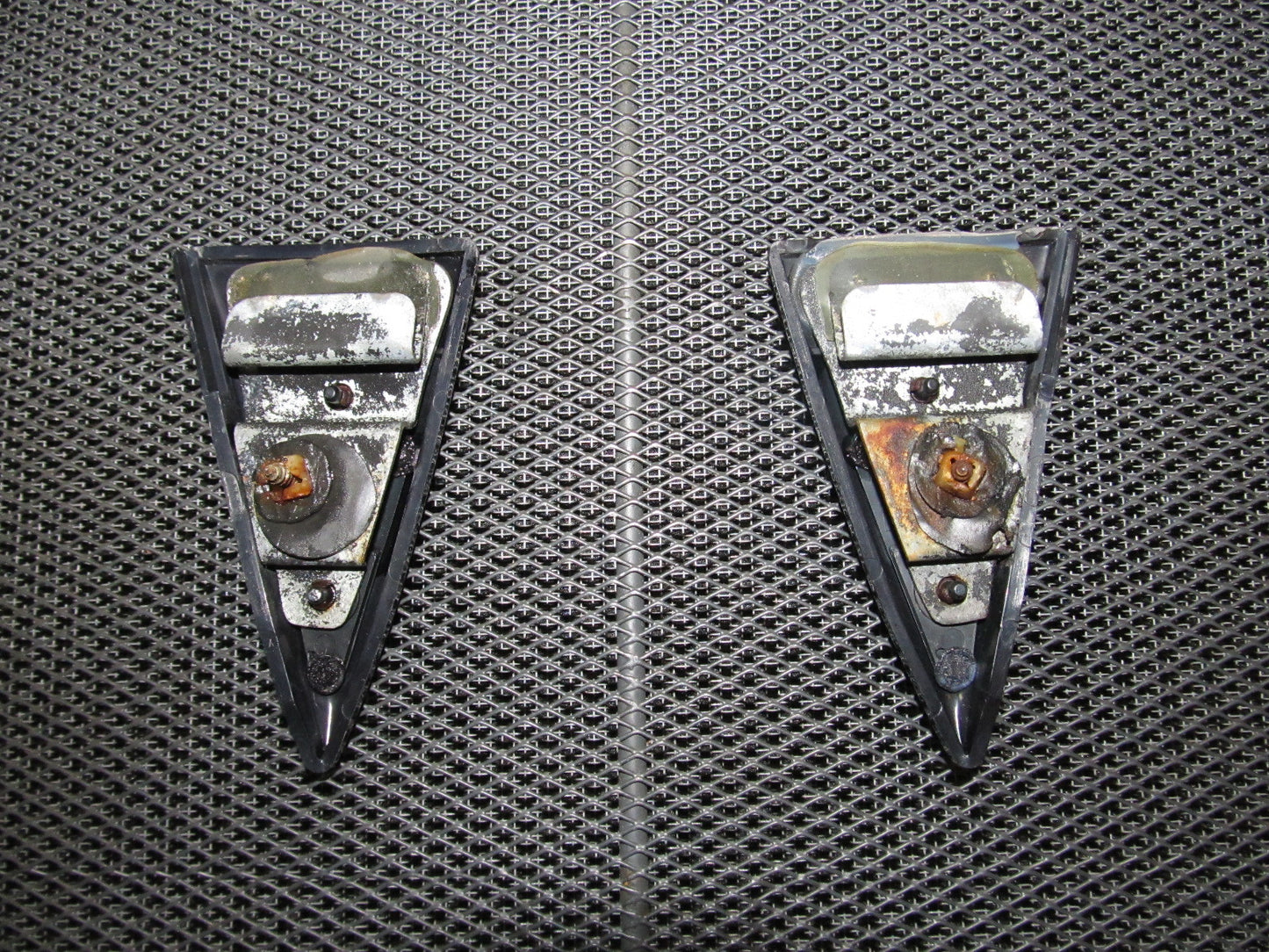 84 85 Mazda RX7 OEM Quarter Window Glass Trim - Set