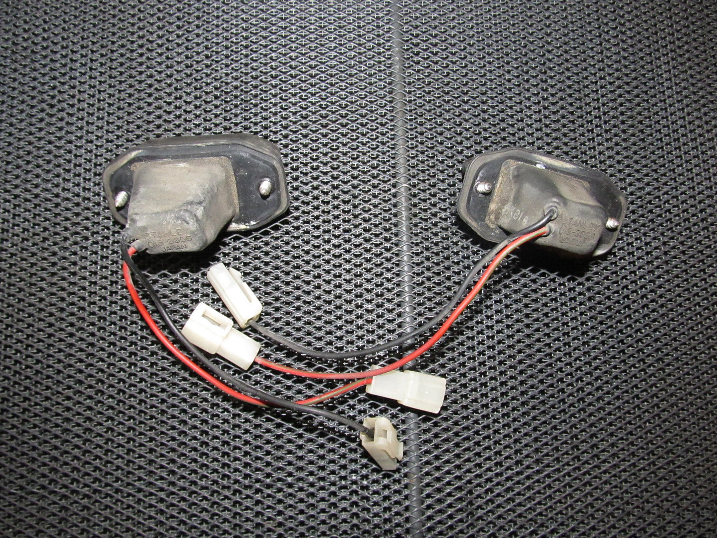 84 85 Mazda RX7 OEM Rear License Plate Light Lamp - Set