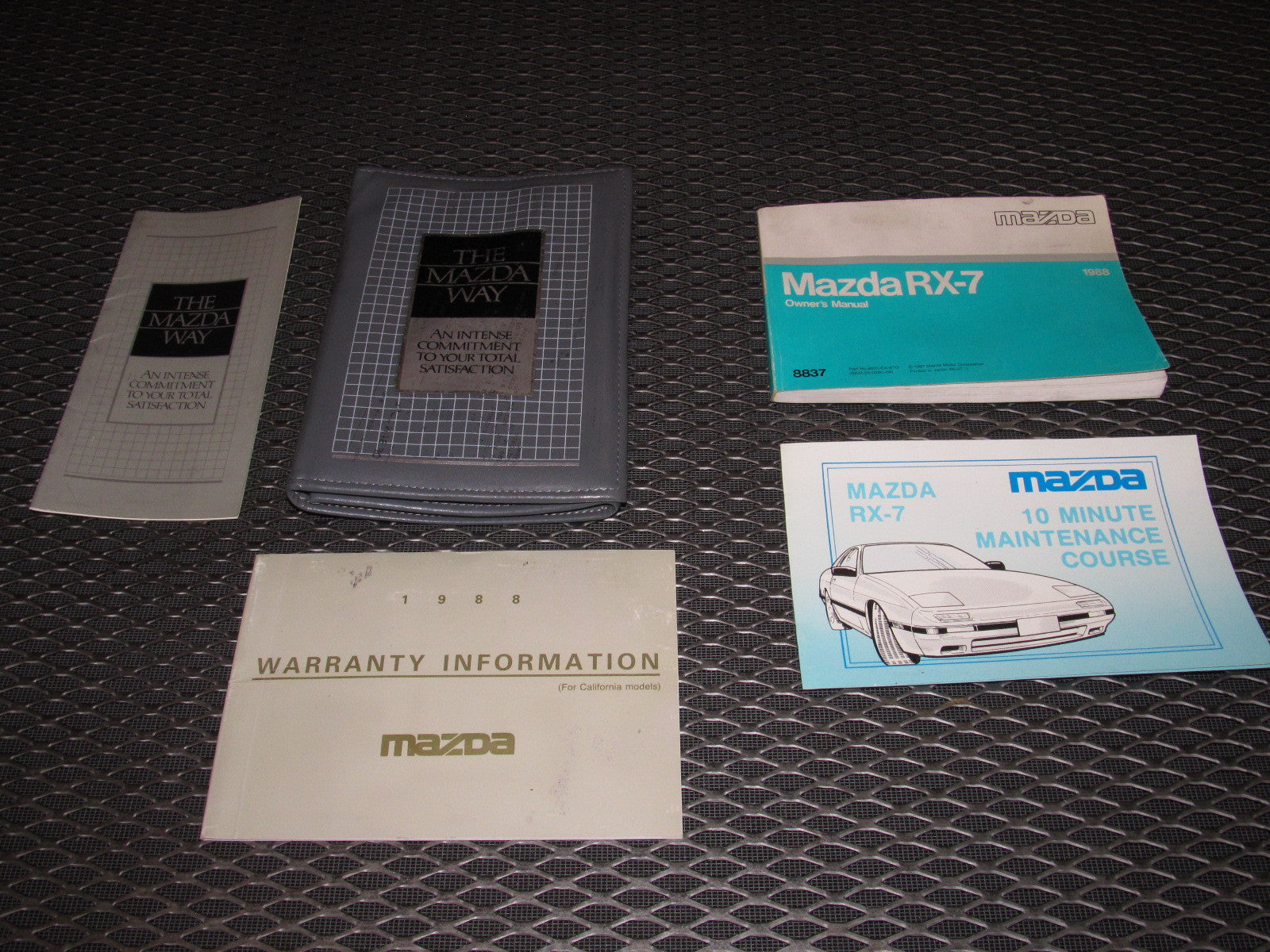 1988 Mazda RX7 OEM Owner's Manual