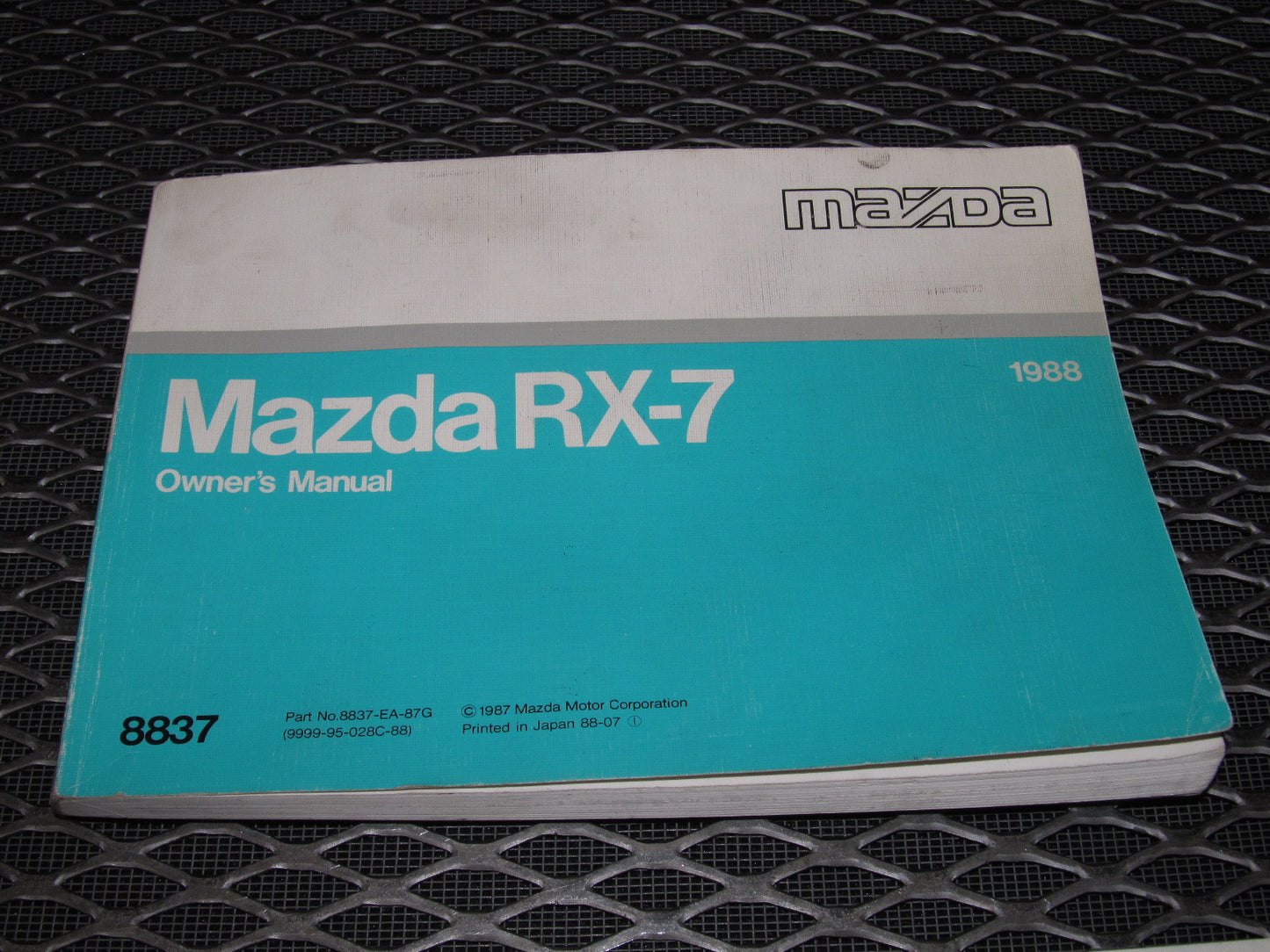 1988 Mazda RX7 OEM Owners Manual