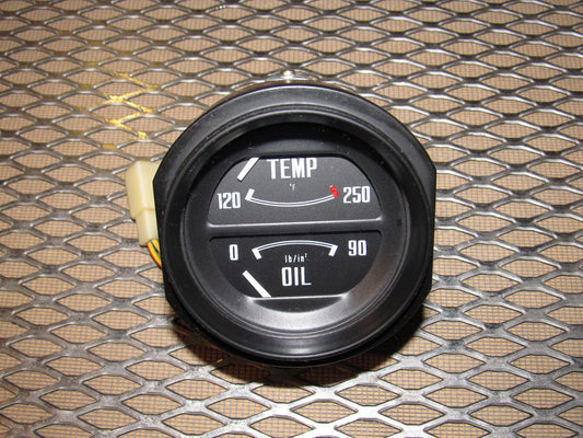 72 73 Datsun 240z OEM Temperature & Oil Meter Gauge