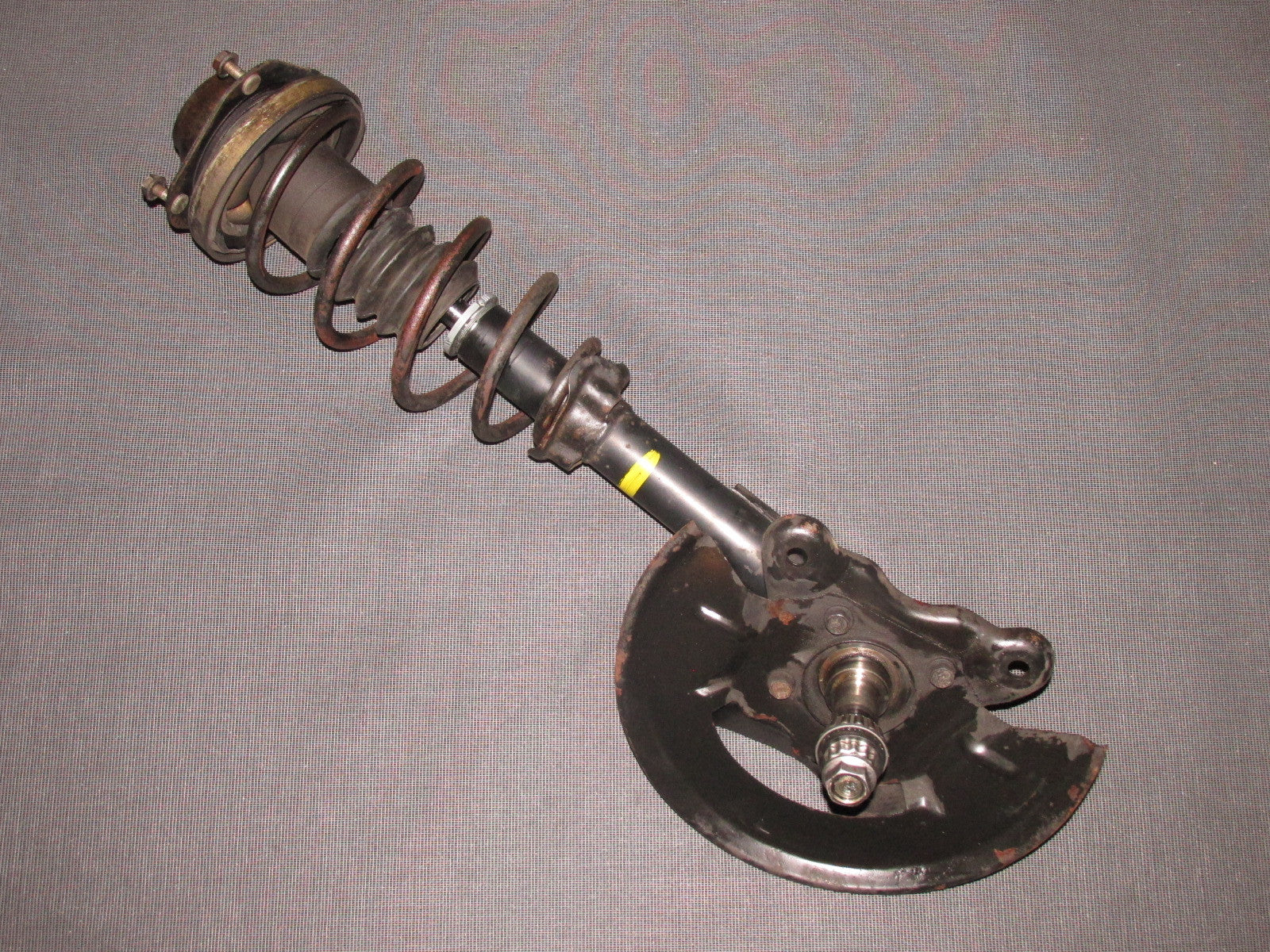 84 85 Mazda RX7 OEM 13B Front Wheel Spindle & Shock Assembly - Left