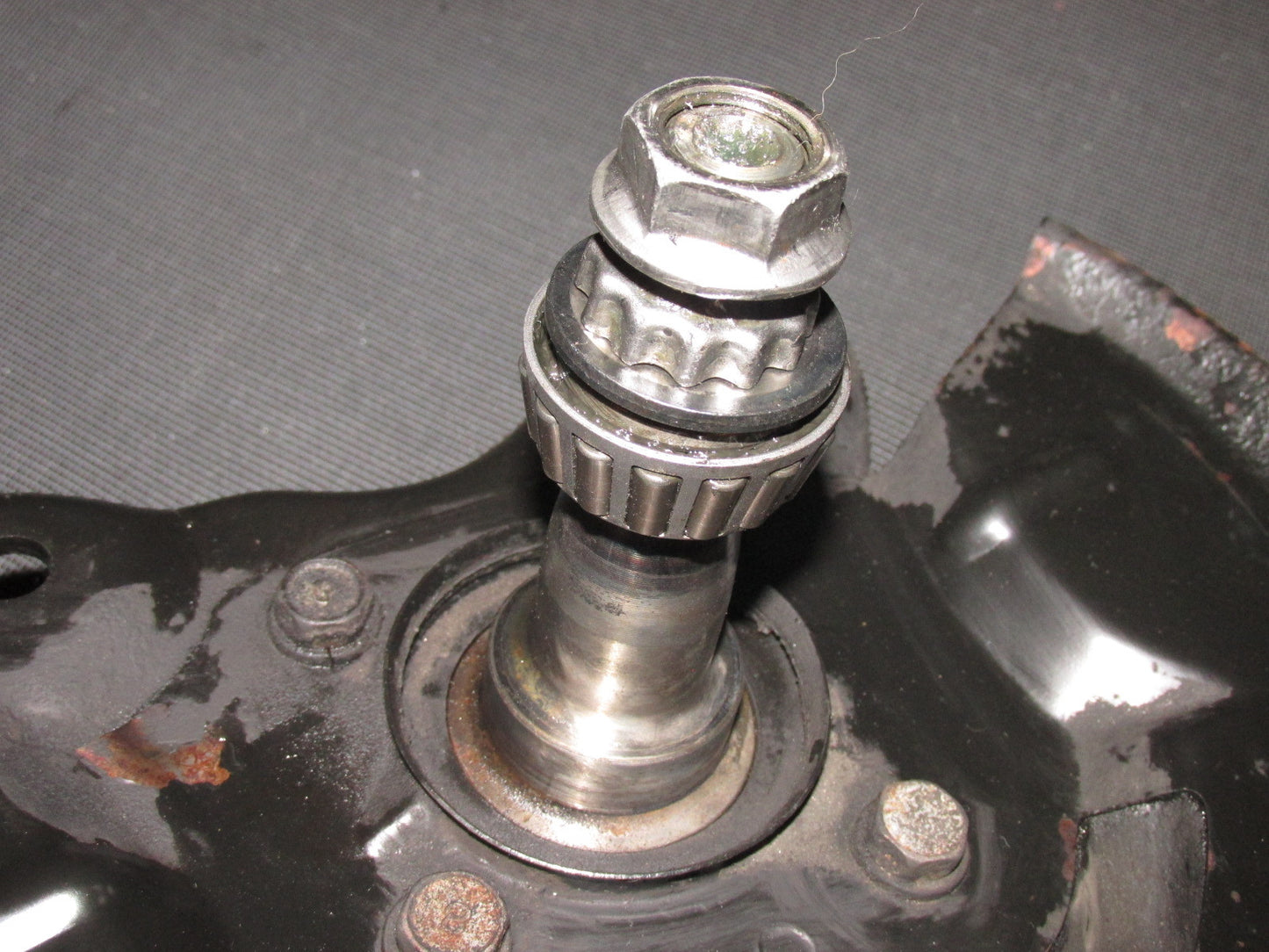 84 85 Mazda RX7 OEM 13B Front Wheel Spindle & Shock Assembly - Left
