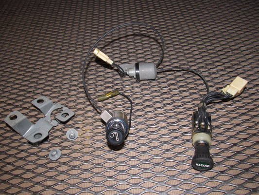 72 73 Datsun 240z OEM Hazard Switch & Lighter & 12 Volt Adapter