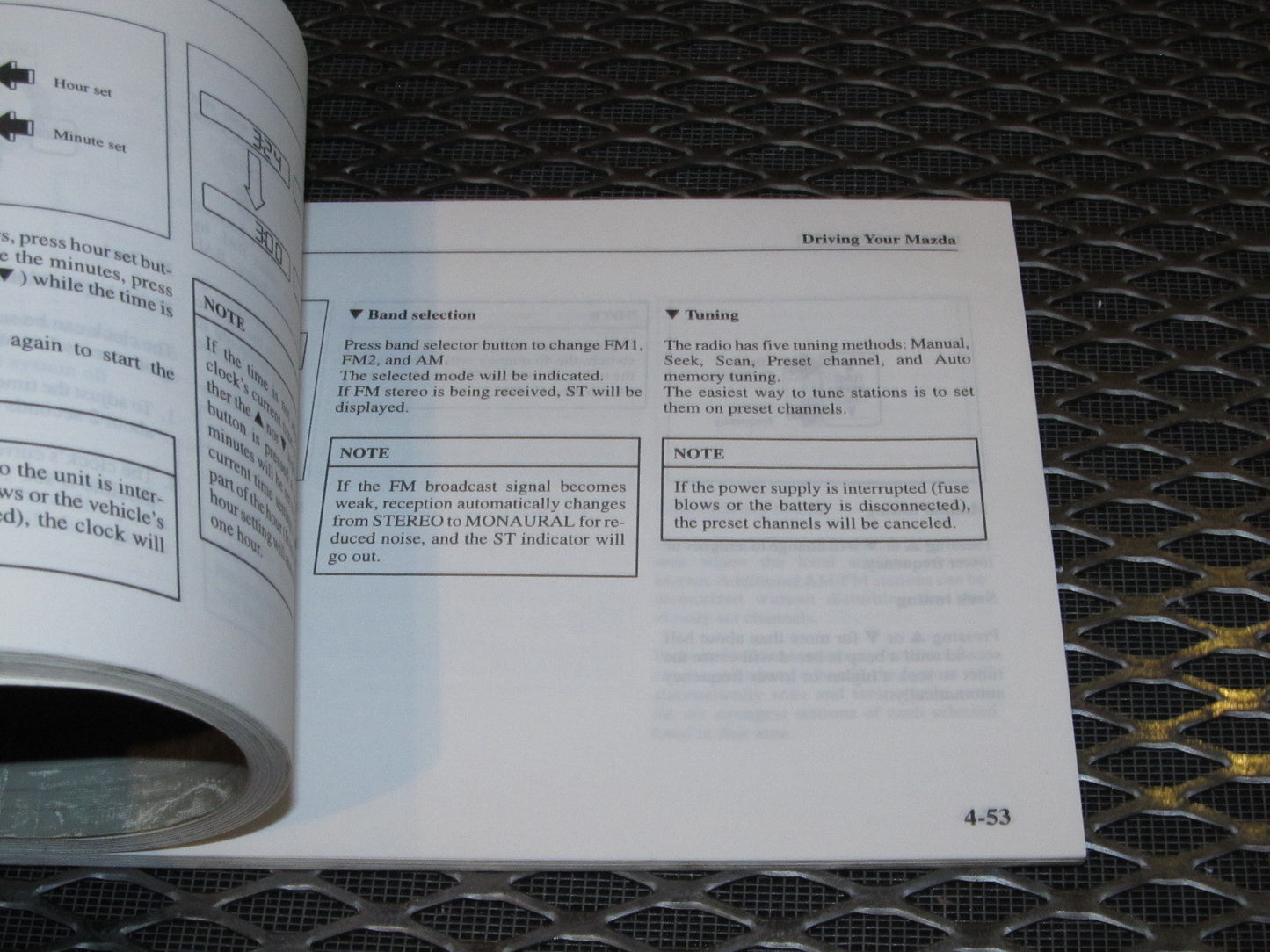 99 Mazda Miata OEM Factory Manual 10th Anniversary