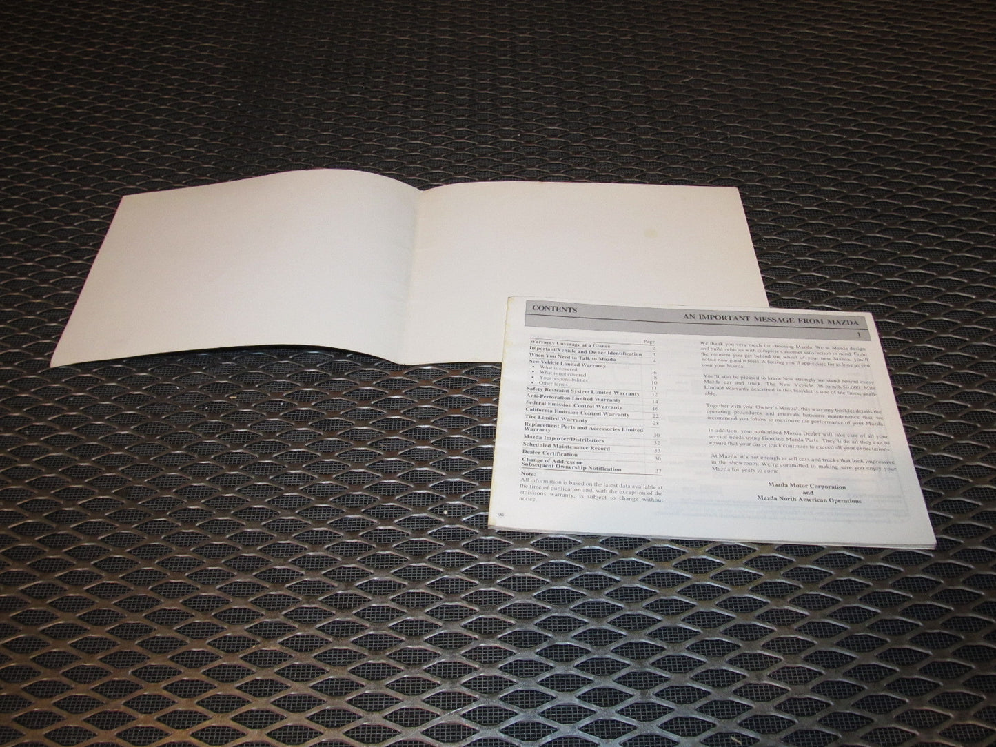 99 Mazda Miata OEM Factory Manual 10th Anniversary
