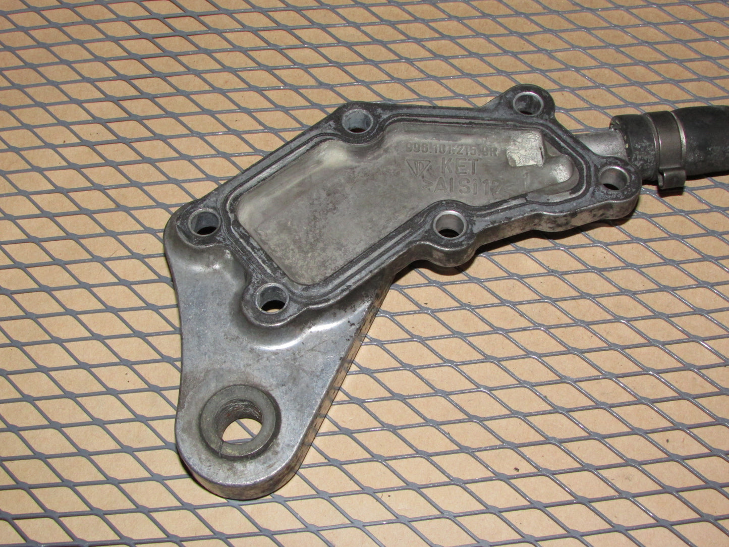 99 00 01 02 Porsche 911 Carrera OEM Alternator Bracket & Coolant Block Plate Fitting