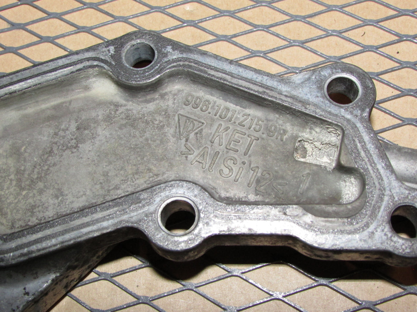 99 00 01 02 Porsche 911 Carrera OEM Alternator Bracket & Coolant Block Plate Fitting