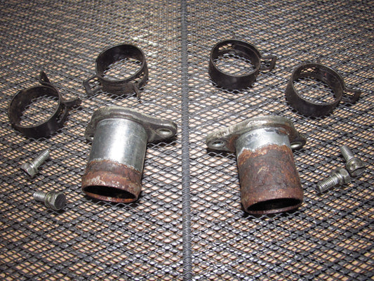 90-96 Nissan 300zx OEM Engine Cylinder Head Coolant Water Neck - Set