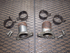 90-96 Nissan 300zx OEM Engine Cylinder Head Coolant Water Neck - Set