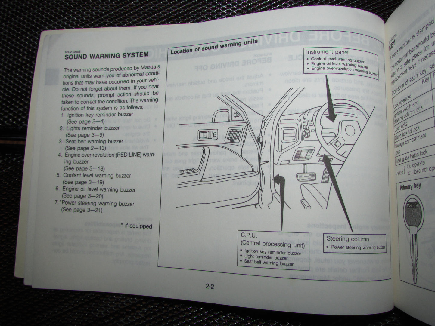 Mazda RX7 (1987) Owners Manual