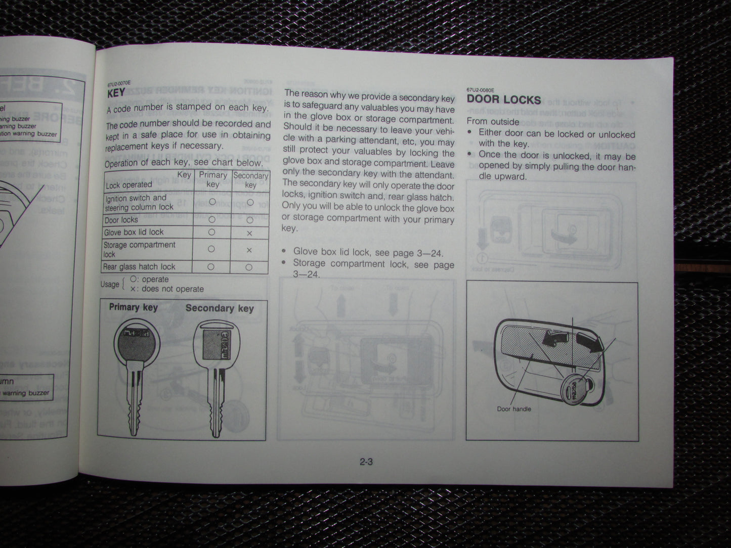 Mazda RX7 (1987) Owners Manual