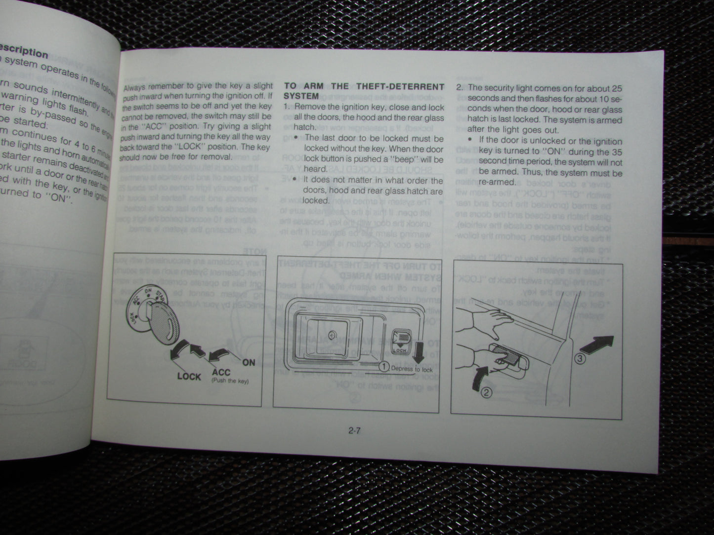 Mazda RX7 (1987) Owners Manual