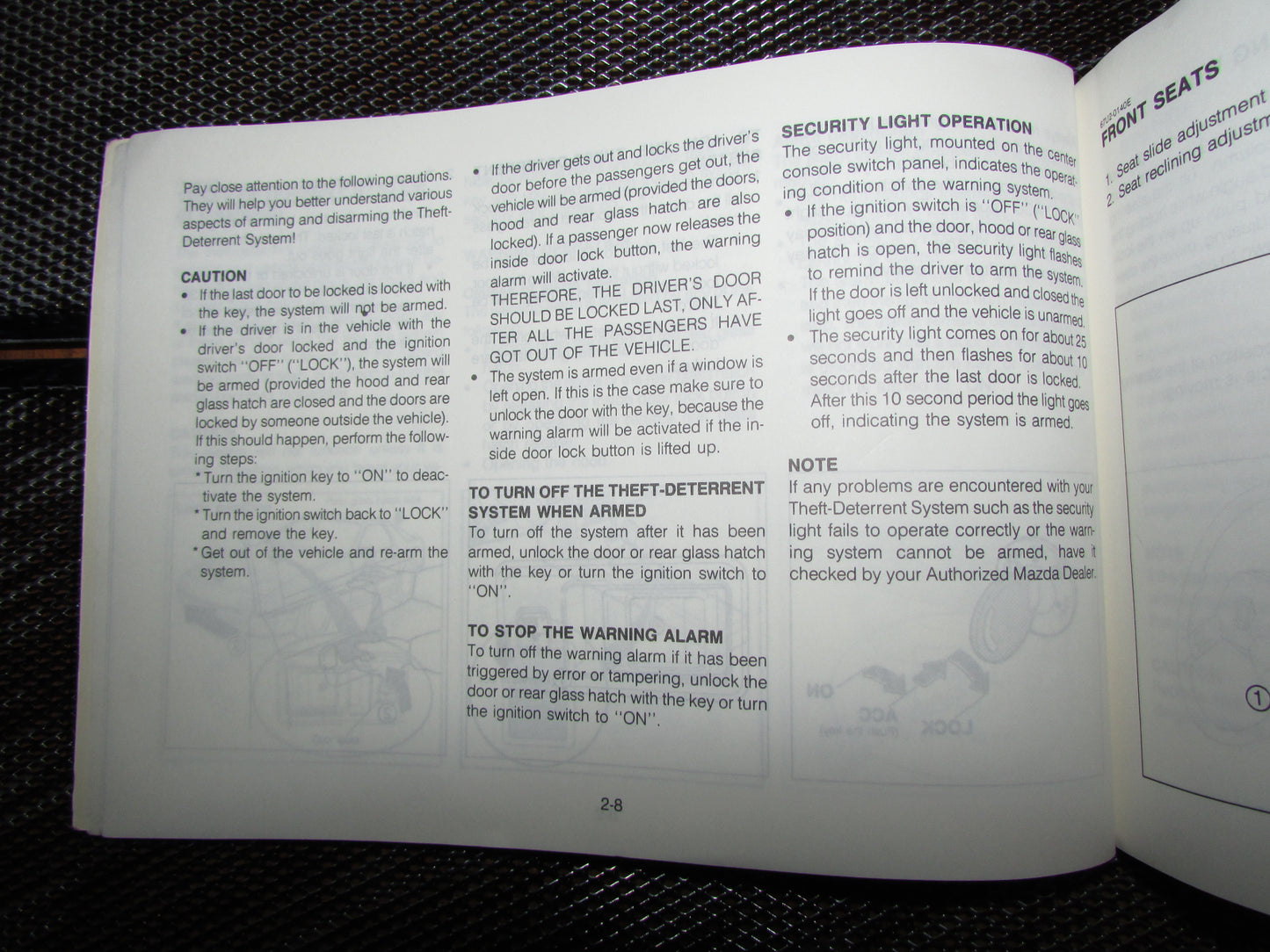 Mazda RX7 (1987) Owners Manual
