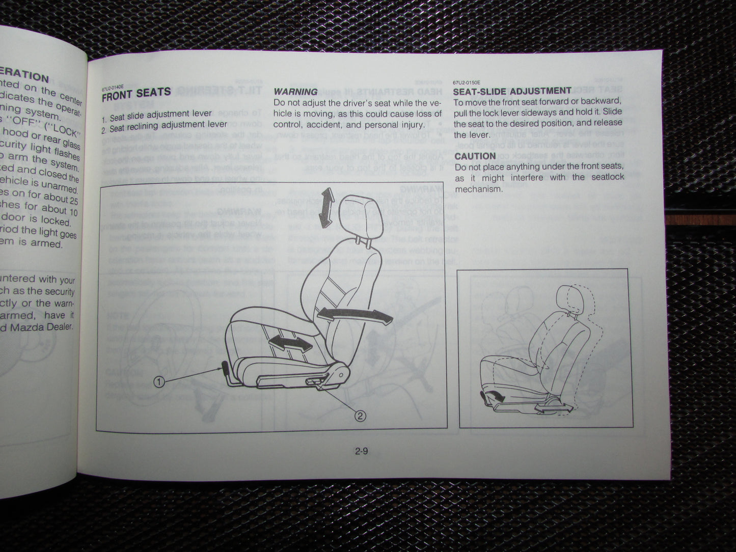 Mazda RX7 (1987) Owners Manual
