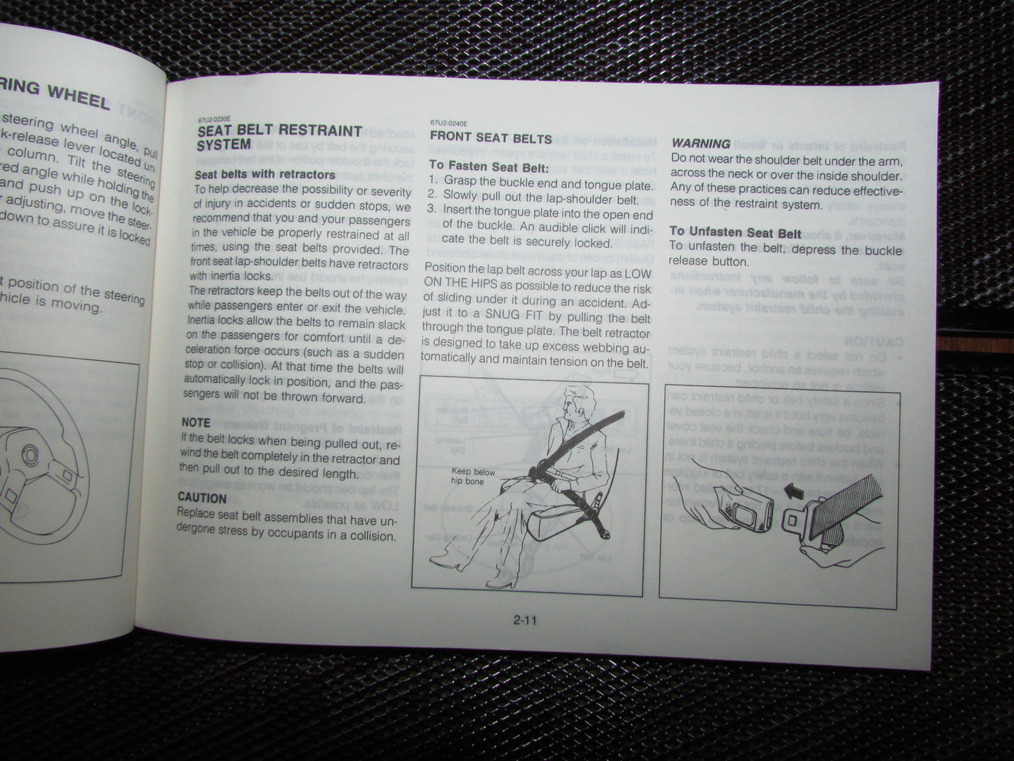 Mazda RX7 (1987) Owners Manual