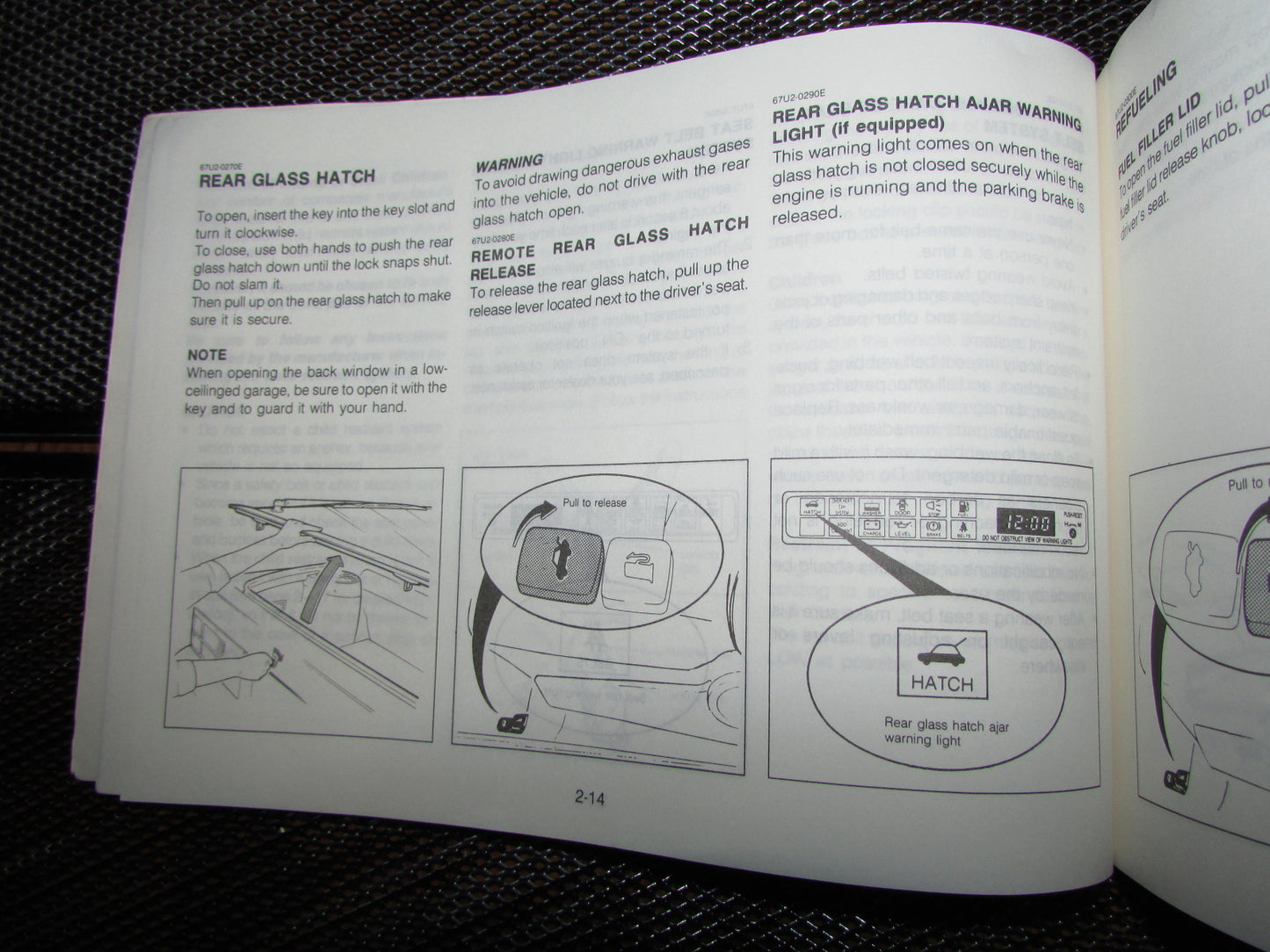 Mazda RX7 (1987) Owners Manual