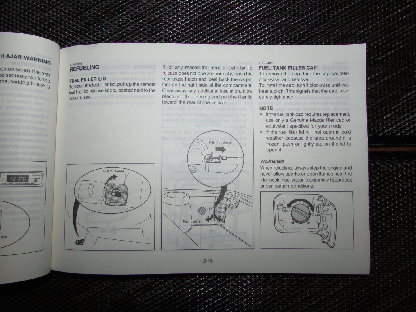 Mazda RX7 (1987) Owners Manual