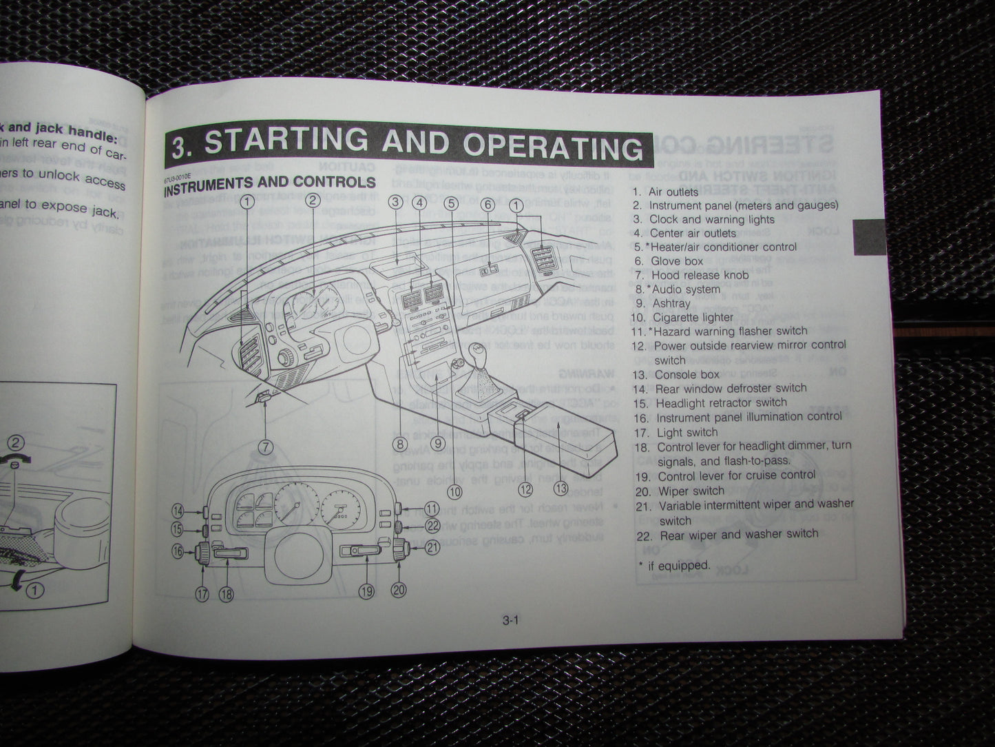 Mazda RX7 (1987) Owners Manual