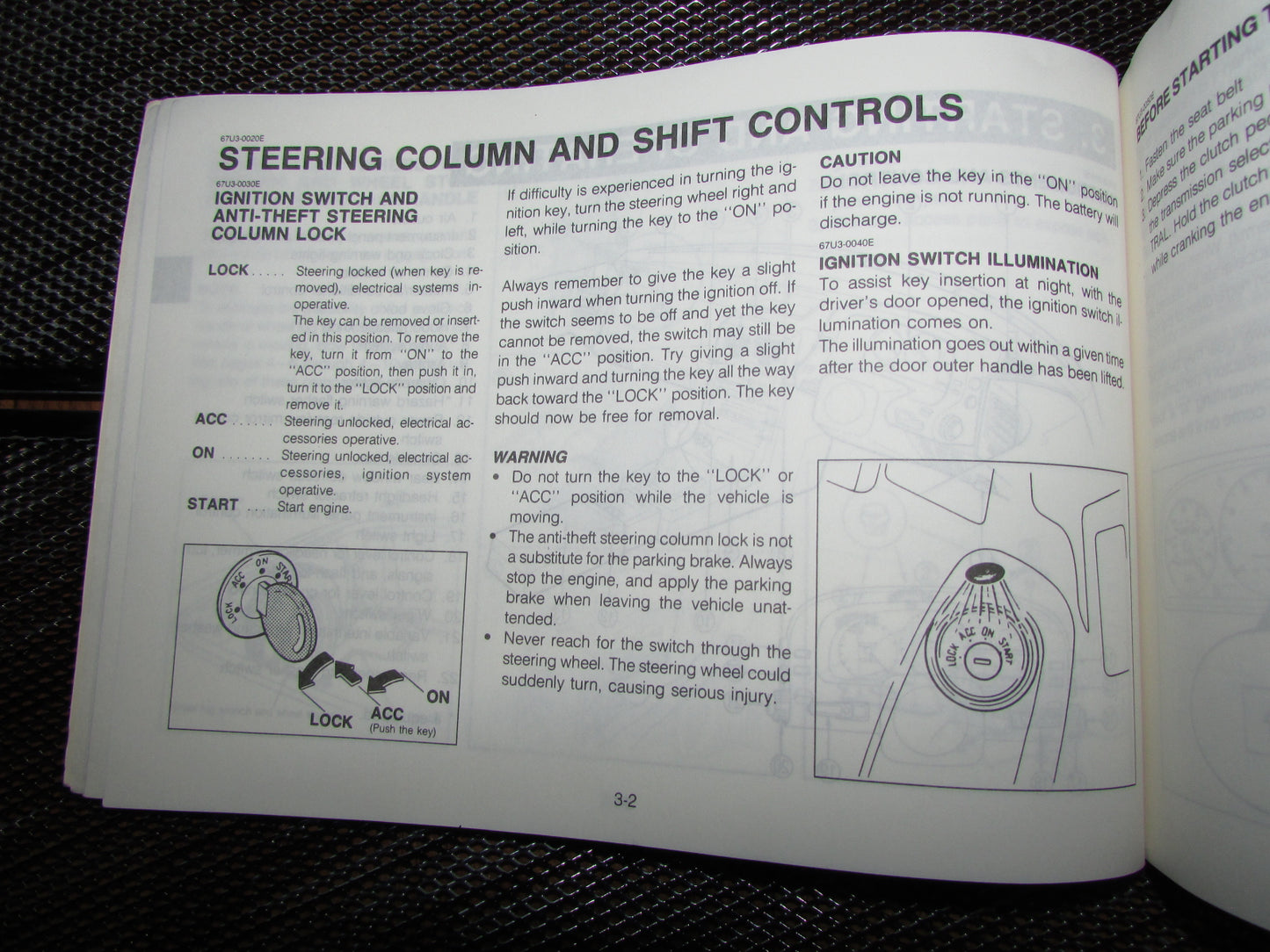 Mazda RX7 (1987) Owners Manual