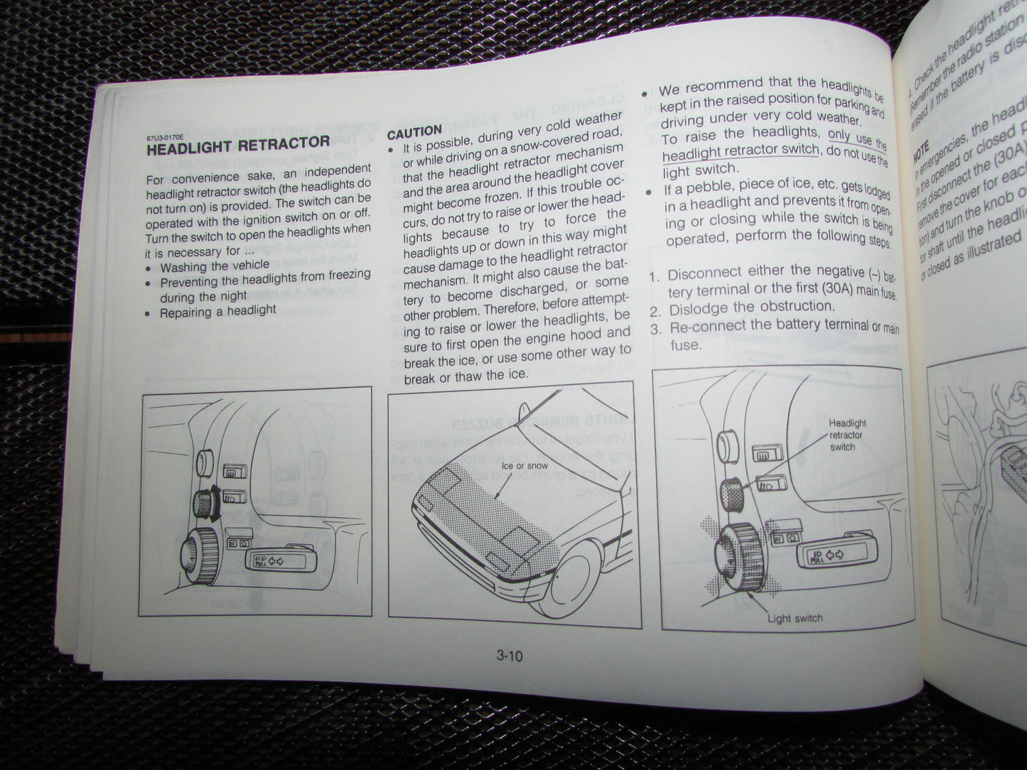 Mazda RX7 (1987) Owners Manual