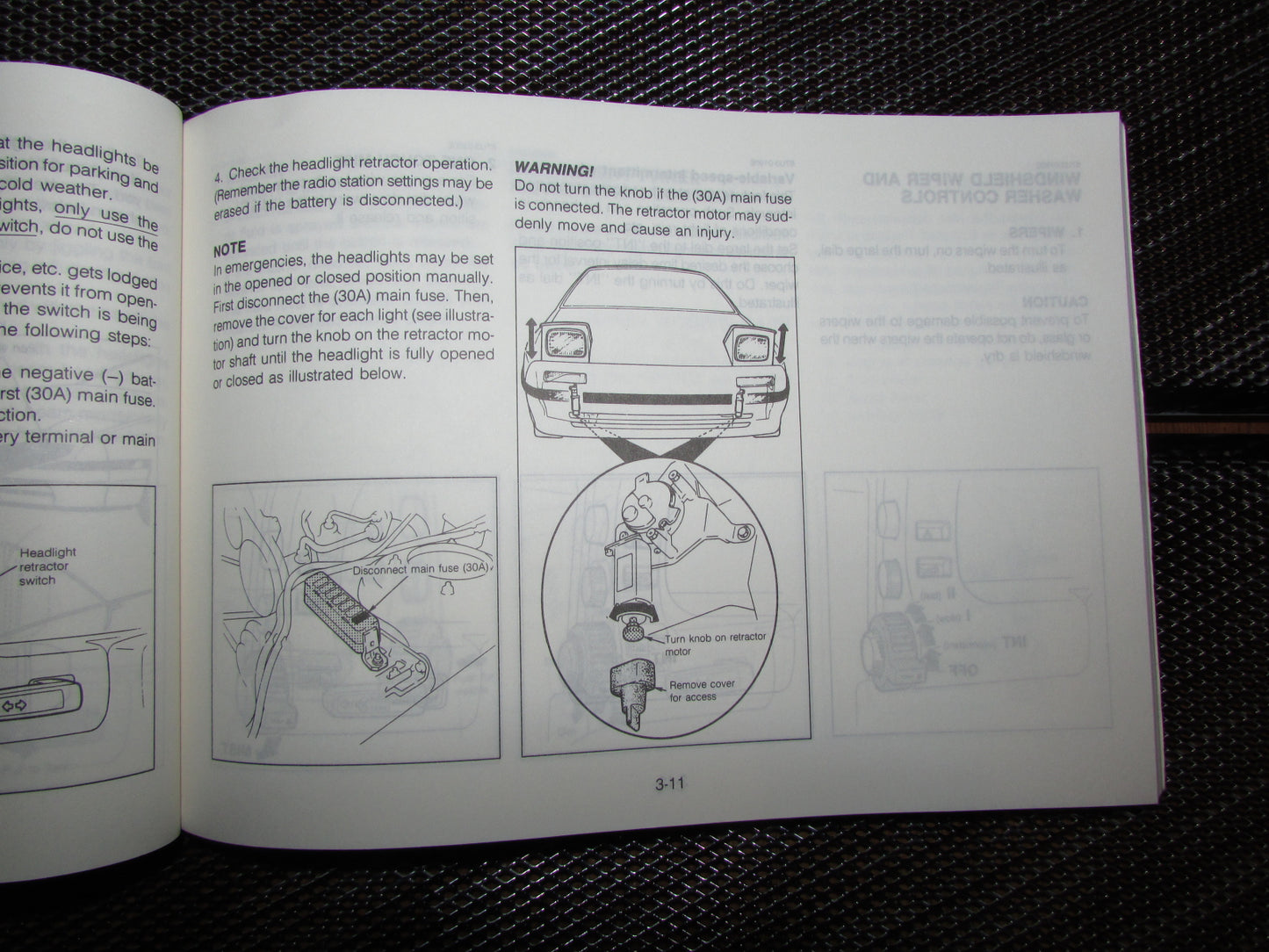 Mazda RX7 (1987) Owners Manual