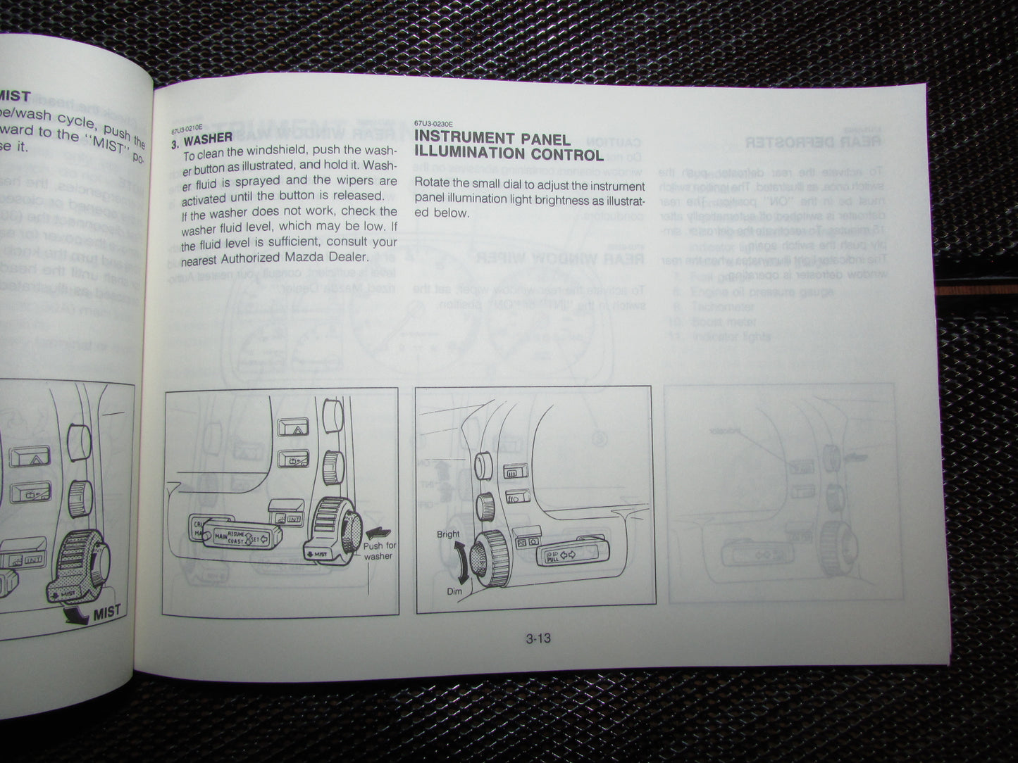 Mazda RX7 (1987) Owners Manual